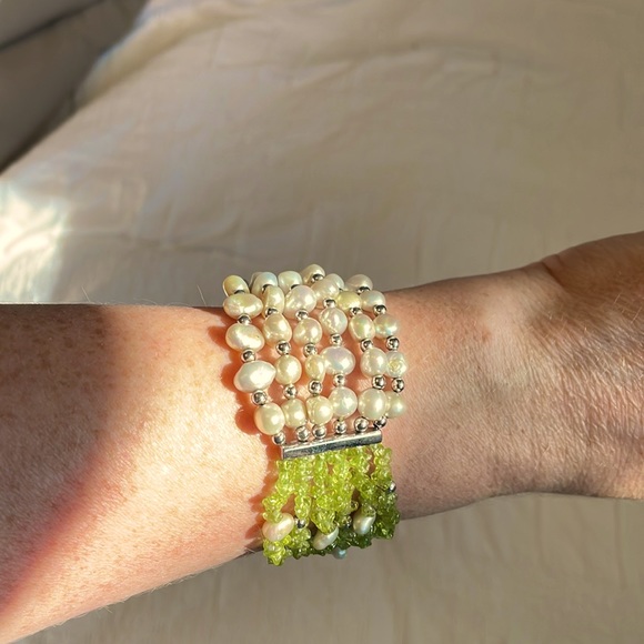 925 Silver Seed Pearl Bracelet - Picture 1 of 6